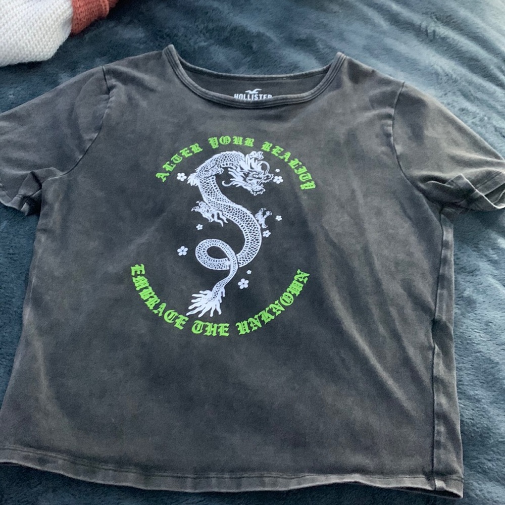 Smoke black with white dragon and green lettering